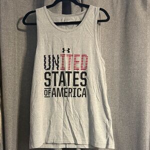 Under Armour Light Gray USA Tank Top